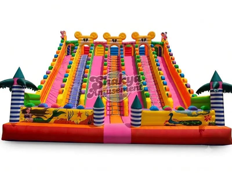 30x30 Ft 7-Lane Bouncy Castle (SB303027001A) - Commercial Inflatable Bounce Castles Manufacturer Delhi
